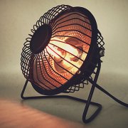 迷你便携桌面小太阳取暖器--6寸 黑色